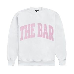 VARSITY SWEATSHIRT WHITE/PINK